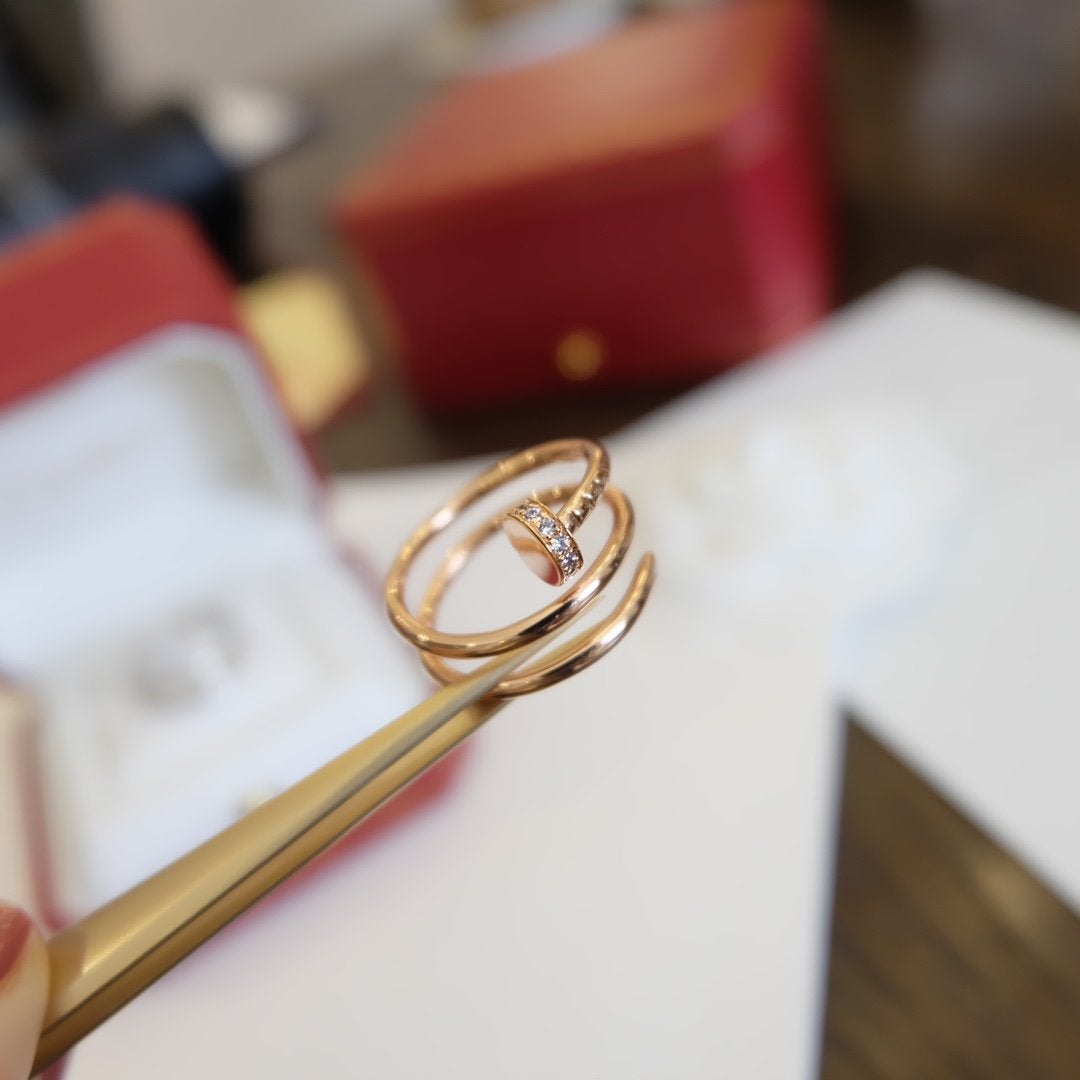 [Violet JW]JUSTE RING 1.8MM PINK GOLD DOUBLE ROW