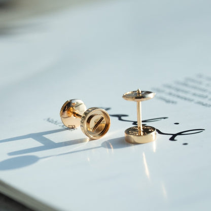 [Violet JW]LOVE EARRINGS PINK GOLD 10MM