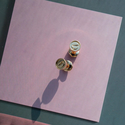 [Violet JW]LOVE EARRINGS PINK GOLD 10MM