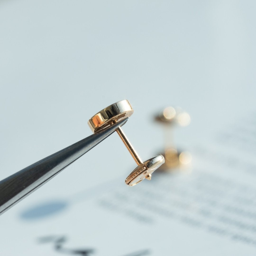 [Violet JW]LOVE EARRINGS PINK GOLD 10MM