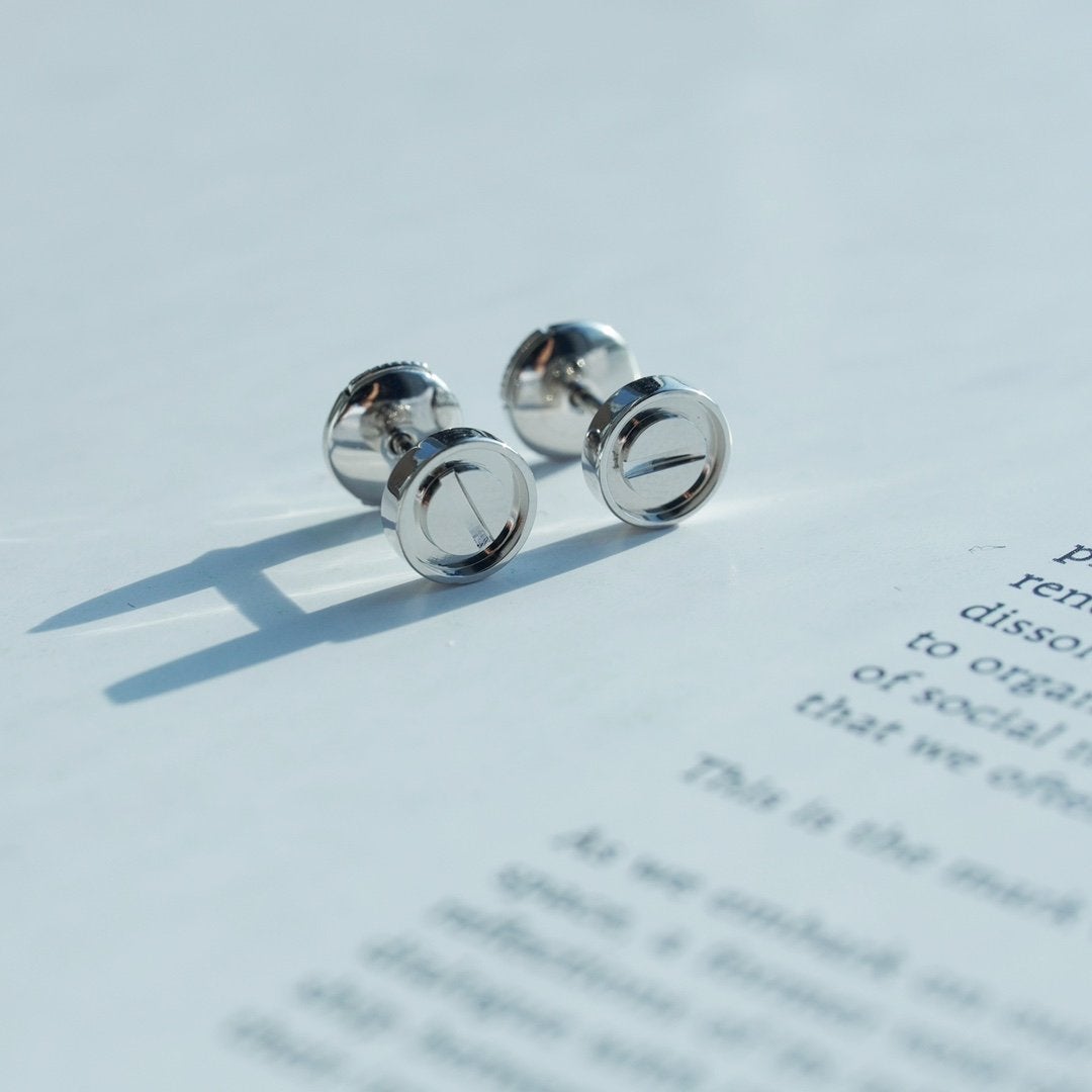 [Violet JW]LOVE EARRINGS SILVER 10MM