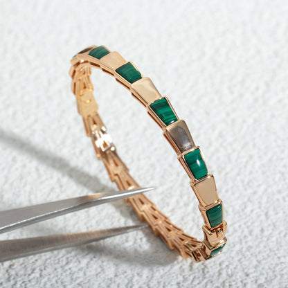 [Violet JW]SERPENTI BRACELET PINK GOLD MALACHITE