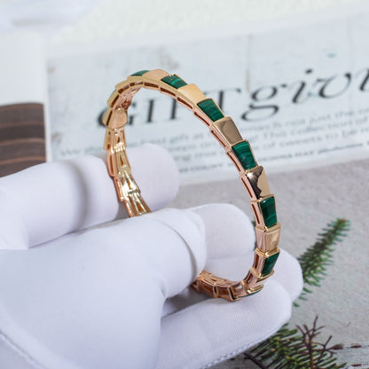 [Violet JW]SERPENTI BRACELET PINK GOLD MALACHITE