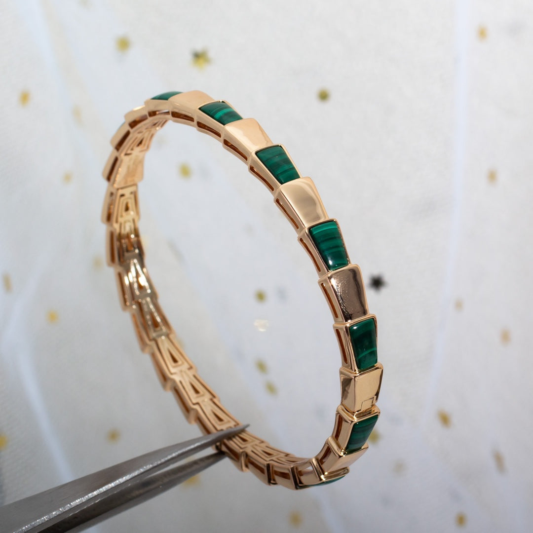 [Violet JW]SERPENTI BRACELET PINK GOLD MALACHITE