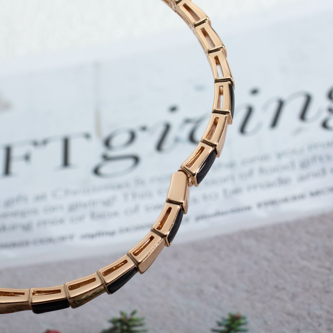 [Violet JW]SERPENTI BRACELET PINK GOLD ONYX