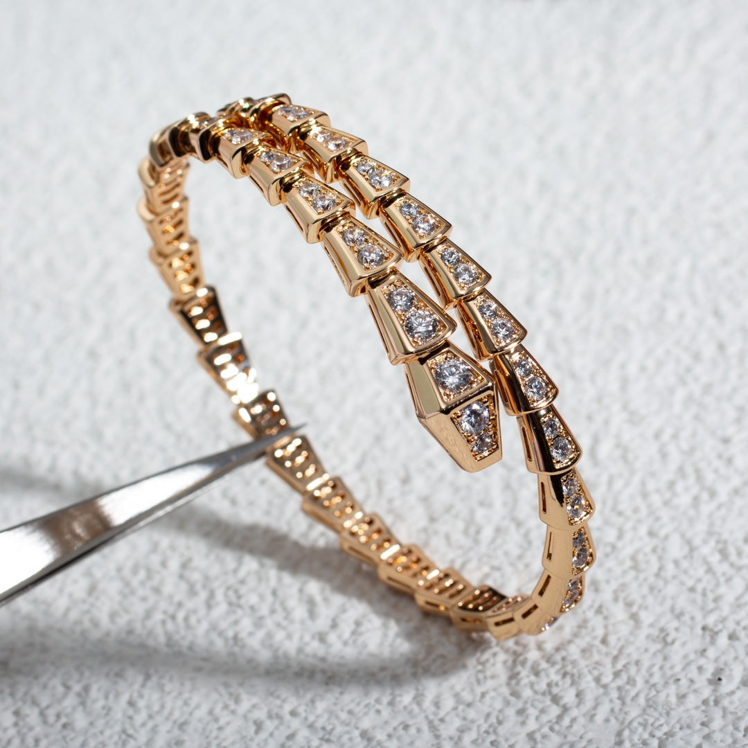 [Violet JW]SERPENTI BRACELET 6.8MM PINK GOLD DIAMOND