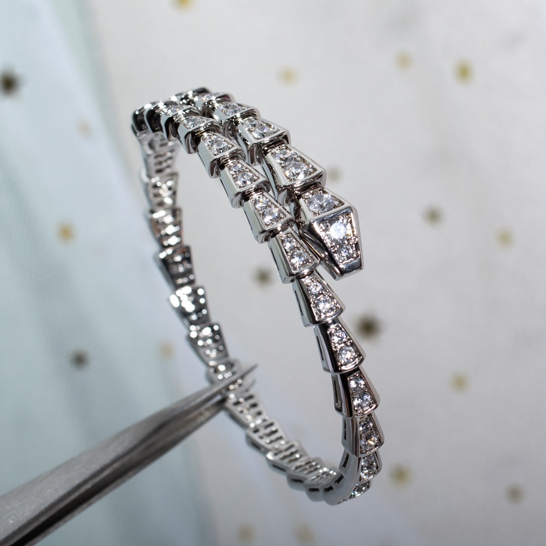 [Violet JW]SERPENTI BRACELET 6MM SILVER DIAMOND