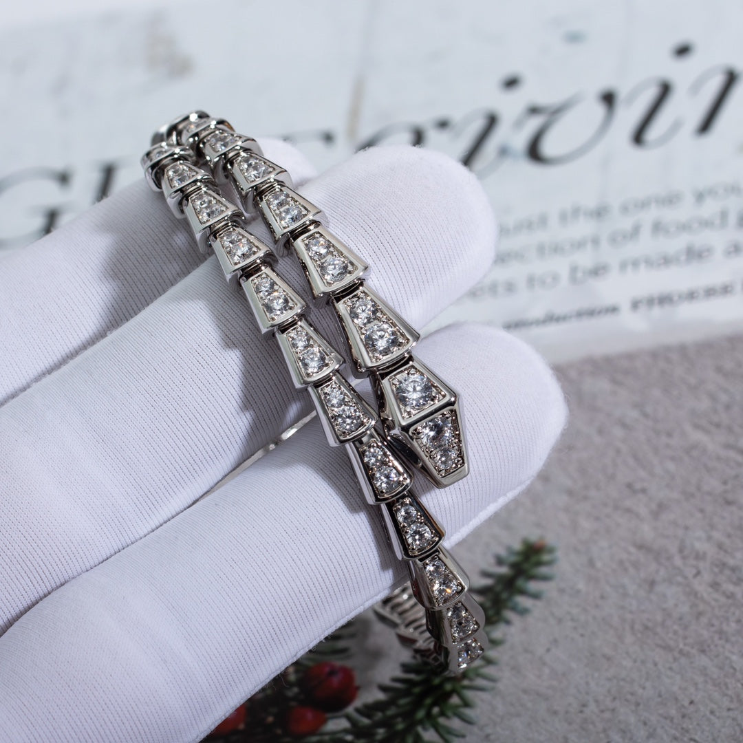[Violet JW]SERPENTI BRACELET 6MM SILVER DIAMOND