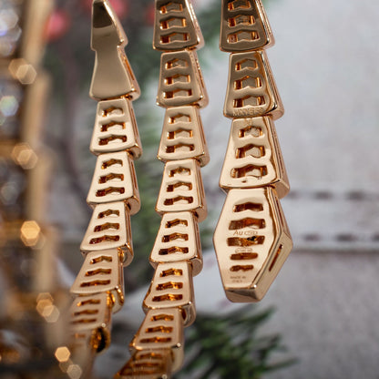 [Violet JW]SERPENTI BRACELET PINK GOLD DIAMOND DOUBLE ROW