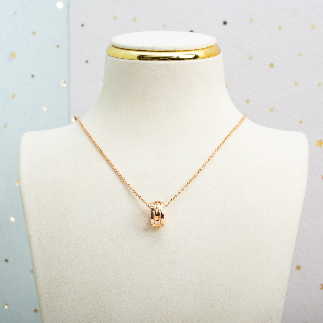 [Violet JW]PARENTESI NECKLACE PINK GOLD