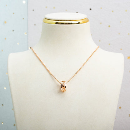 [Violet JW]PARENTESI NECKLACE PINK GOLD