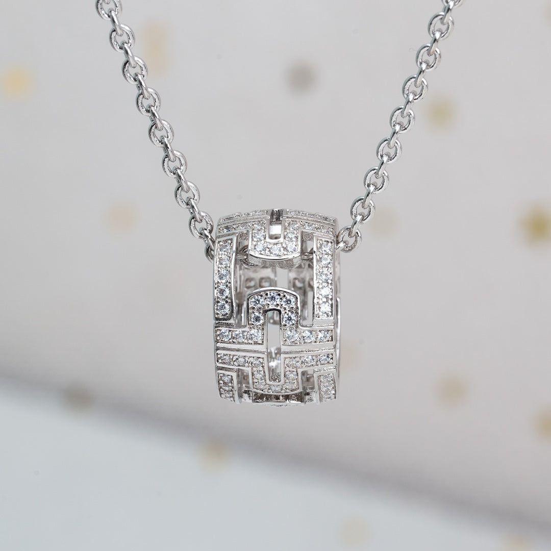 [Violet JW]PARENTESI NECKLACE SILVER DIAMOND
