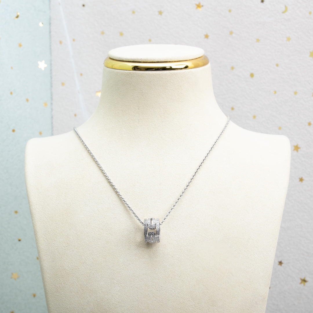 [Violet JW]PARENTESI NECKLACE SILVER DIAMOND