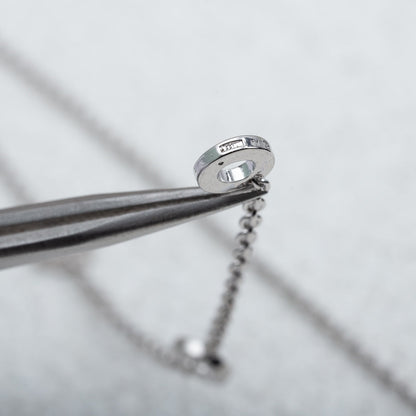 [Violet JW]PARENTESI NECKLACE SILVER DIAMOND