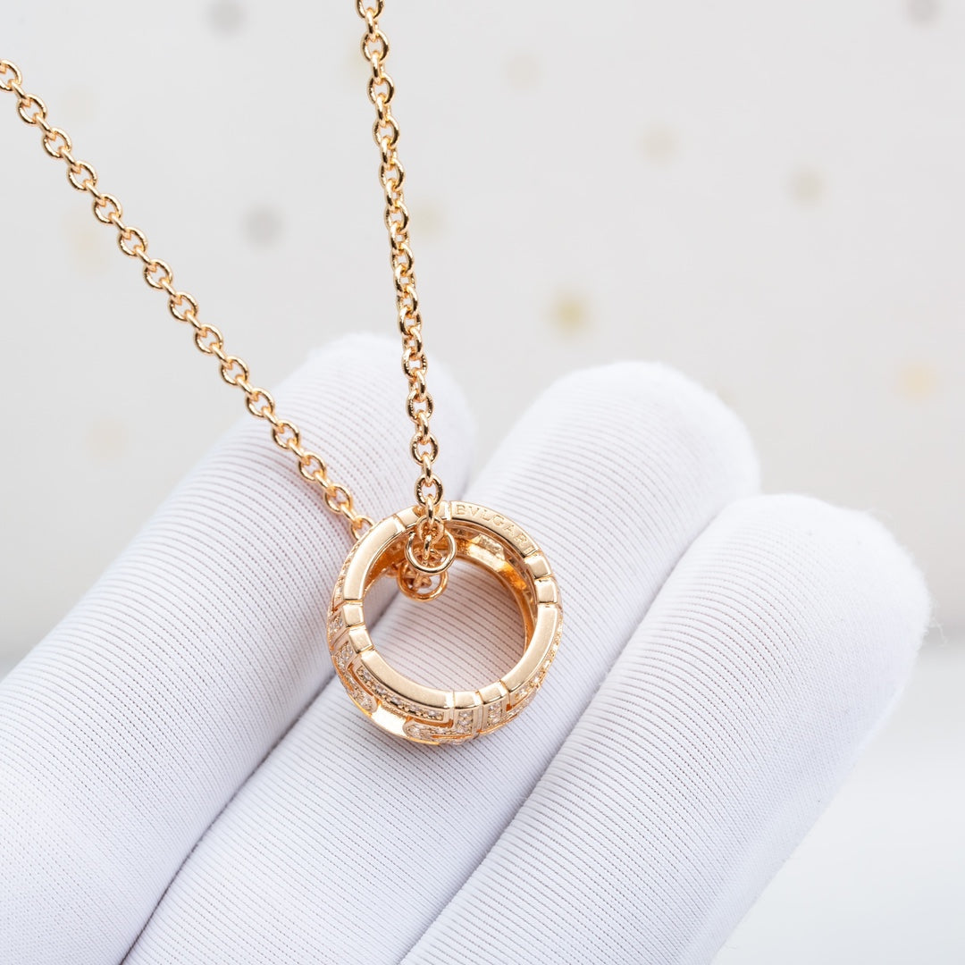 [Violet JW]PARENTESI NECKLACE PINK GOLD DIAMOND