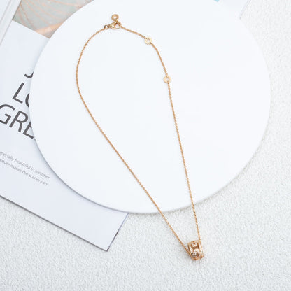 [Violet JW]PARENTESI NECKLACE PINK GOLD DIAMOND