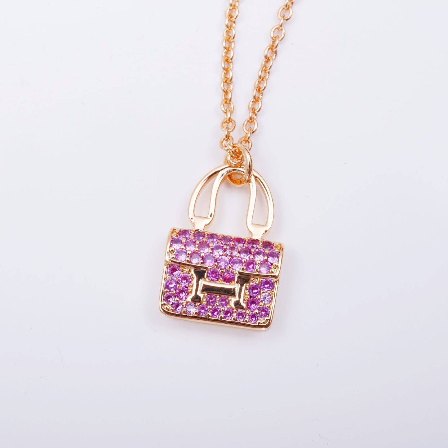 [Violet JW]CONSTANCE PEDANT PURPLE DIAMOND NECKLACE