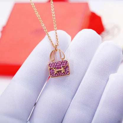 [Violet JW]CONSTANCE PEDANT PURPLE DIAMOND NECKLACE