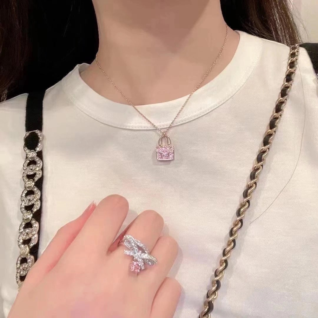 [Violet JW]CONSTANCE PEDANT PURPLE DIAMOND NECKLACE