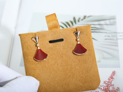 [Violet JW]DREAM Carnelian PINK GOLD EARRINGS