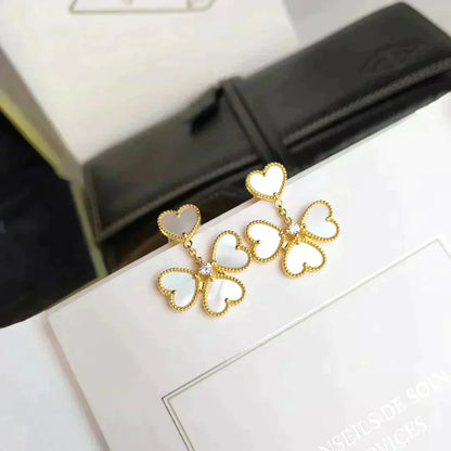 [Violet JW]CLOVER SWEET WHITE MOP EARRINGS