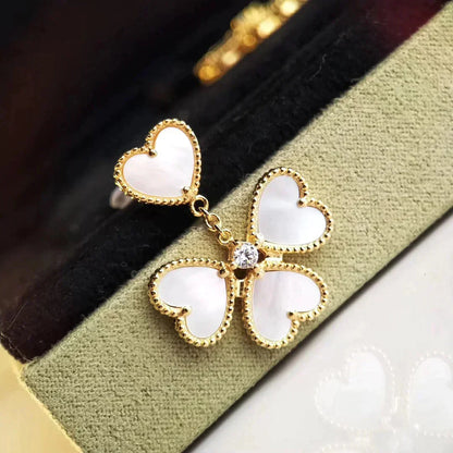 [Violet JW]CLOVER SWEET WHITE MOP EARRINGS