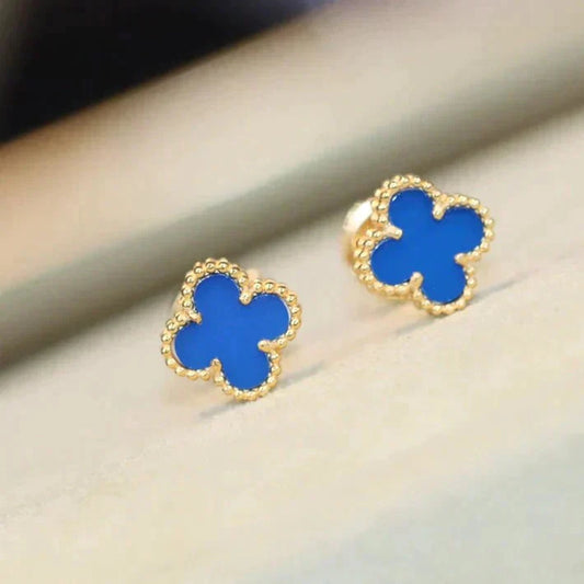 [Violet JW]CLOVER MINI 9.5MM TURQUOISE EARRINGS
