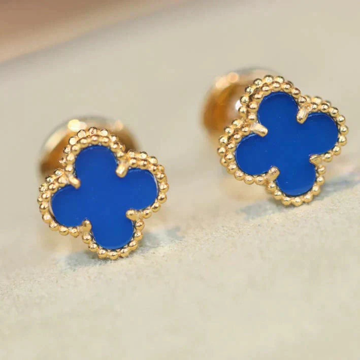 [Violet JW]CLOVER MINI 9.5MM TURQUOISE EARRINGS