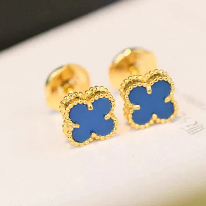 [Violet JW]CLOVER MINI 9.5MM TURQUOISE EARRINGS