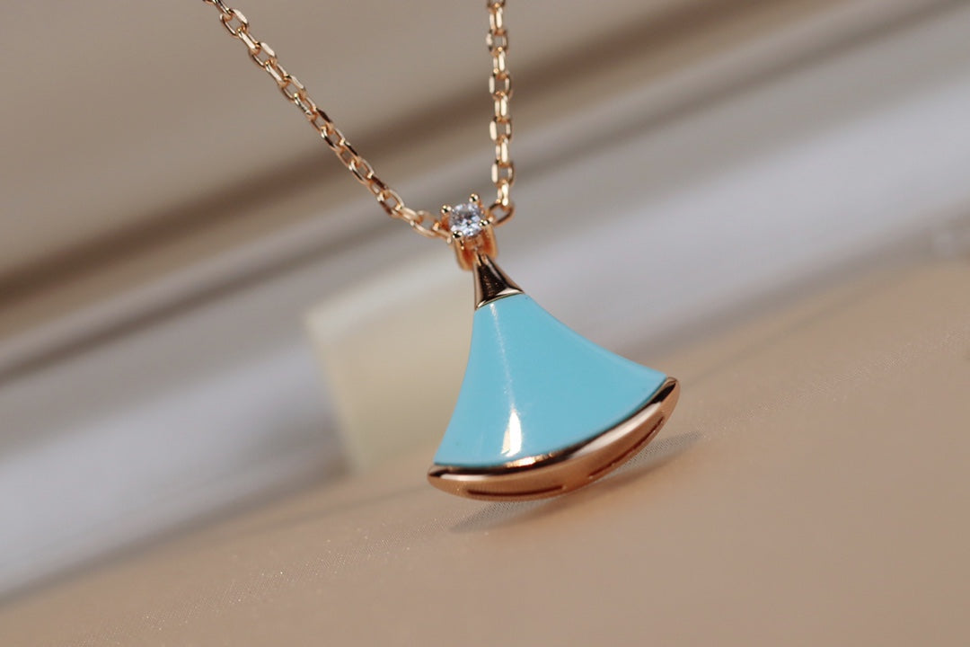 [Violet JW]DREAM NECKLACE TURQUOISE PINK GOLD