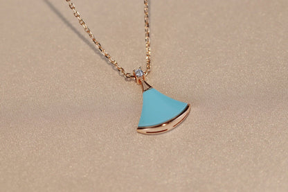 [Violet JW]DREAM NECKLACE TURQUOISE PINK GOLD
