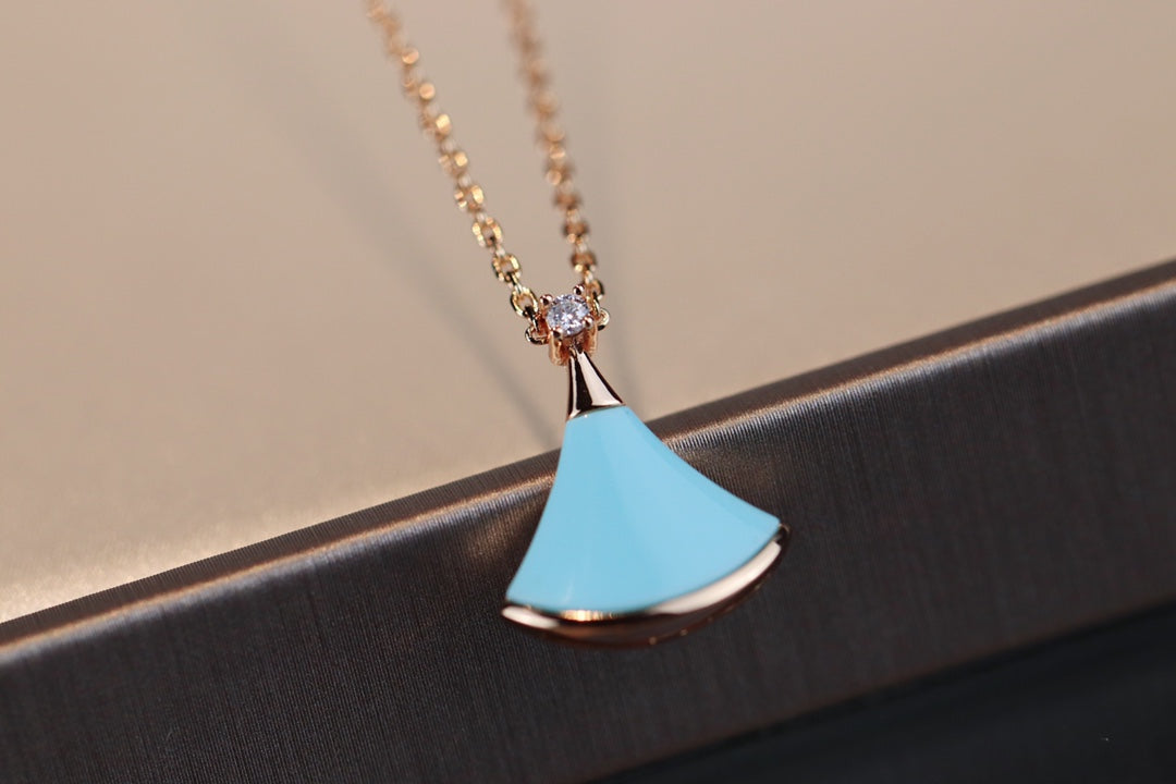 [Violet JW]DREAM NECKLACE TURQUOISE PINK GOLD