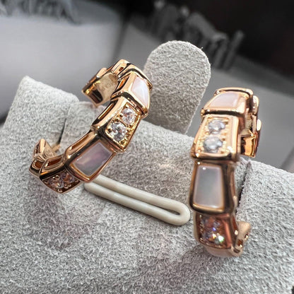 [Violet JW]SERPENTI MOP PINK GOLD EARRINGS
