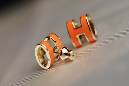 [Violet JW]MINI POP H EARRINGS ORANGE