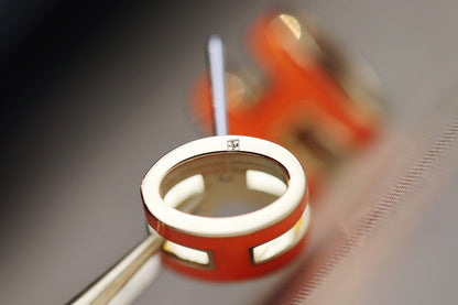 [Violet JW]MINI POP H EARRINGS ORANGE