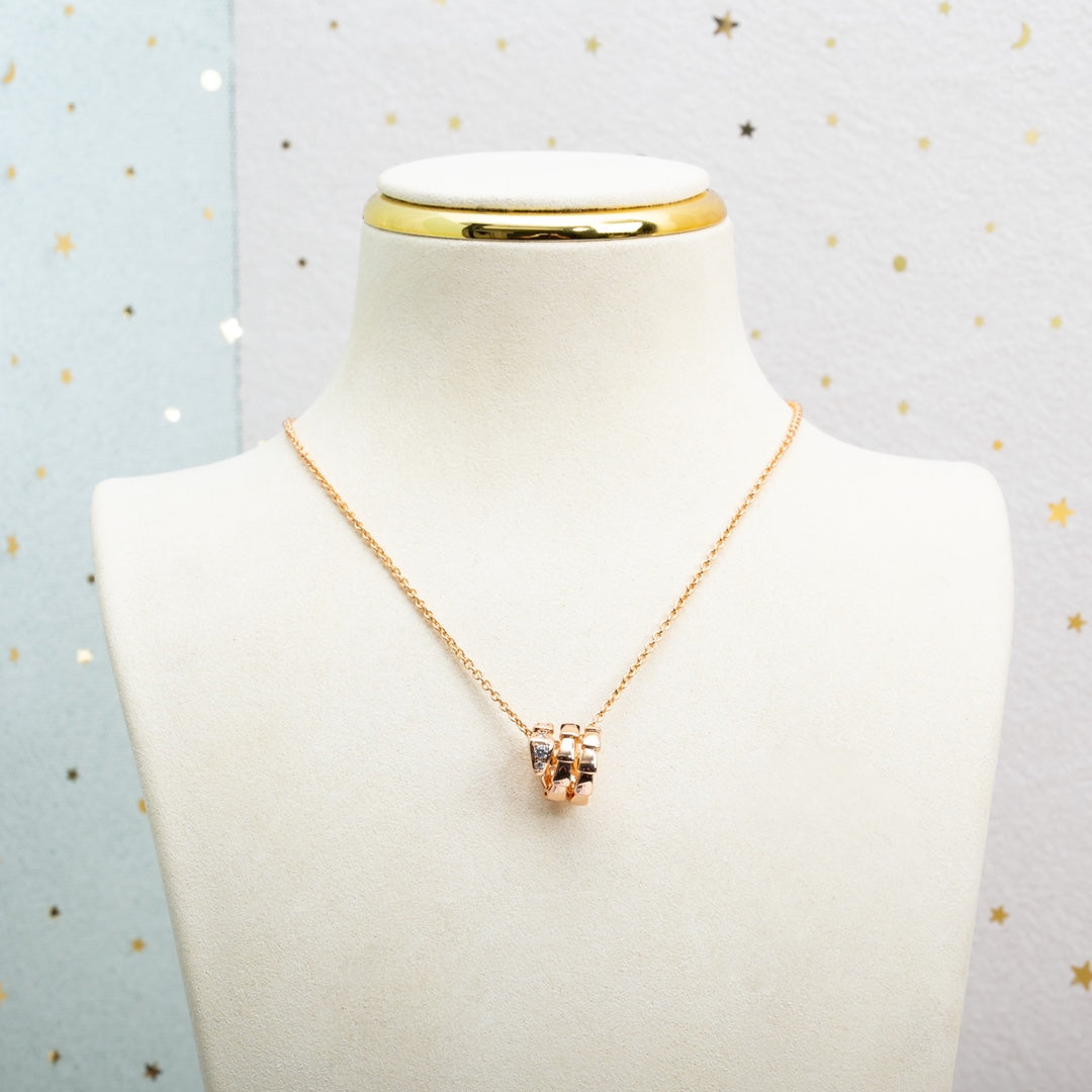 [Violet JW]SERPENTI PINK GOLD NECKLACE DIAMOND
