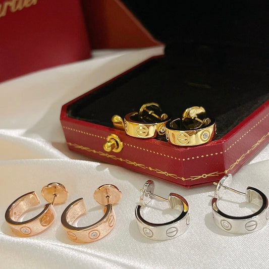 [Violet JW]LOVE EARRINGS 5.7MM 2 DIAMONDS