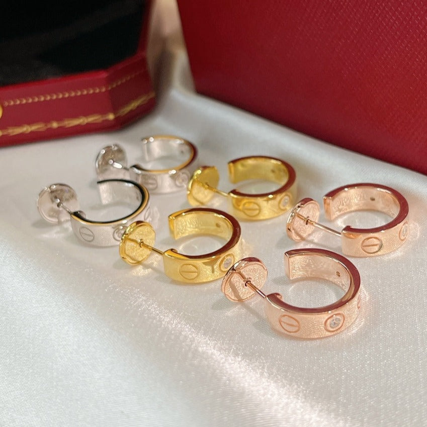 [Violet JW]LOVE EARRINGS 5.7MM 2 DIAMONDS