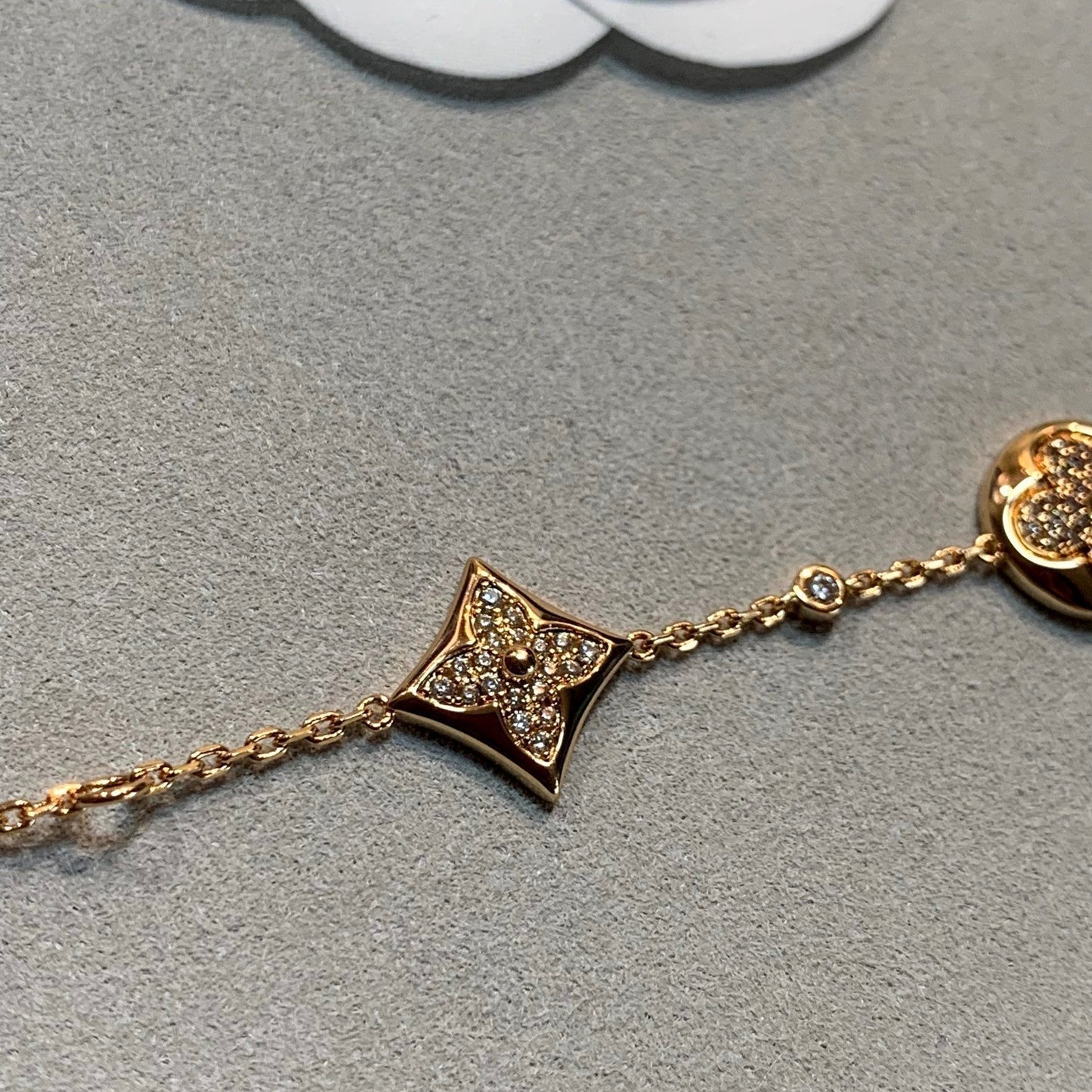 [Violet JW]STAR AND SUN 4 MOTIFS GOLD DIAMONDS BRACELET