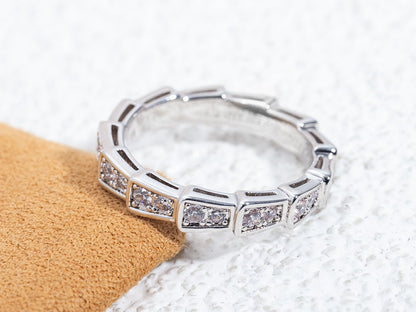 [Violet JW]SERPENTI RING SILVER DIAMOND PAVED 3MM