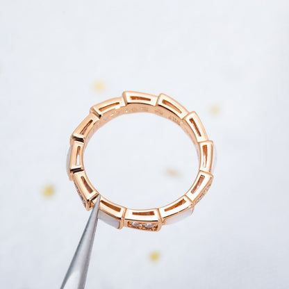 [Violet JW]SERPENTI RING PINK GOLD DIAMOND MOP 3MM