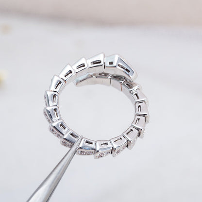 [Violet JW]SERPENTI RING SILVER DIAMOND PAVED 4MM
