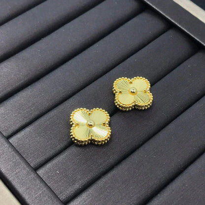 [Violet JW]CLOVER MINI 9.5MM LASER EARRINGS