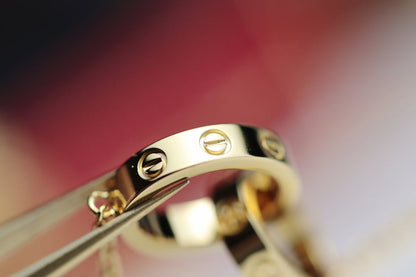 [Violet JW]LOVE NECKLACE DOUBLE RING GOLD