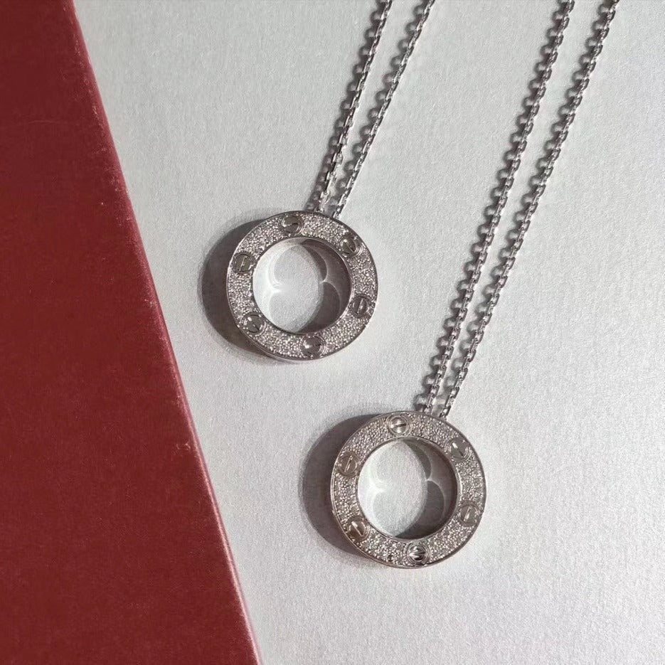 [Violet JW]LOVE NECKLACE ADJUSTABLE SILVER