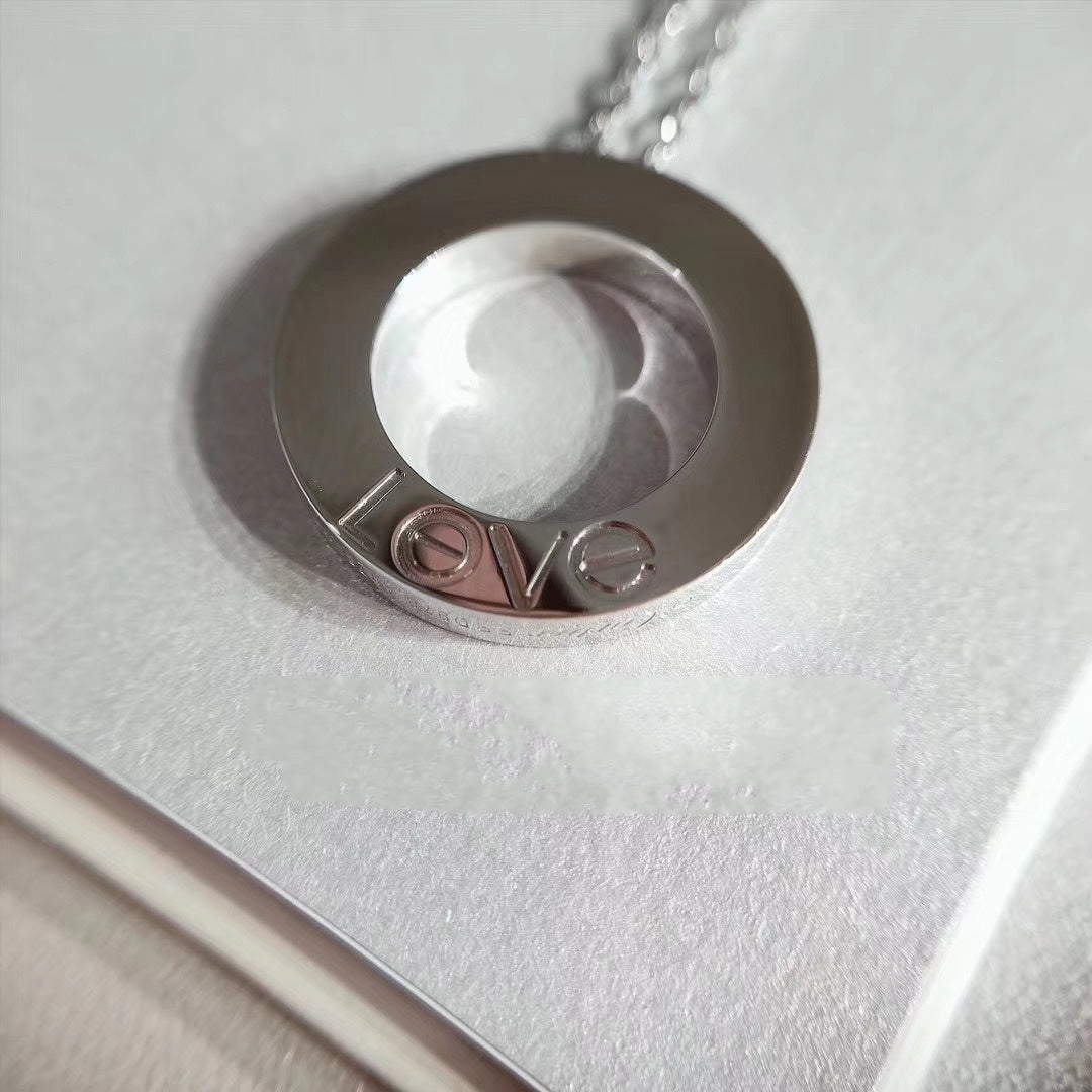 [Violet JW]LOVE NECKLACE ADJUSTABLE SILVER