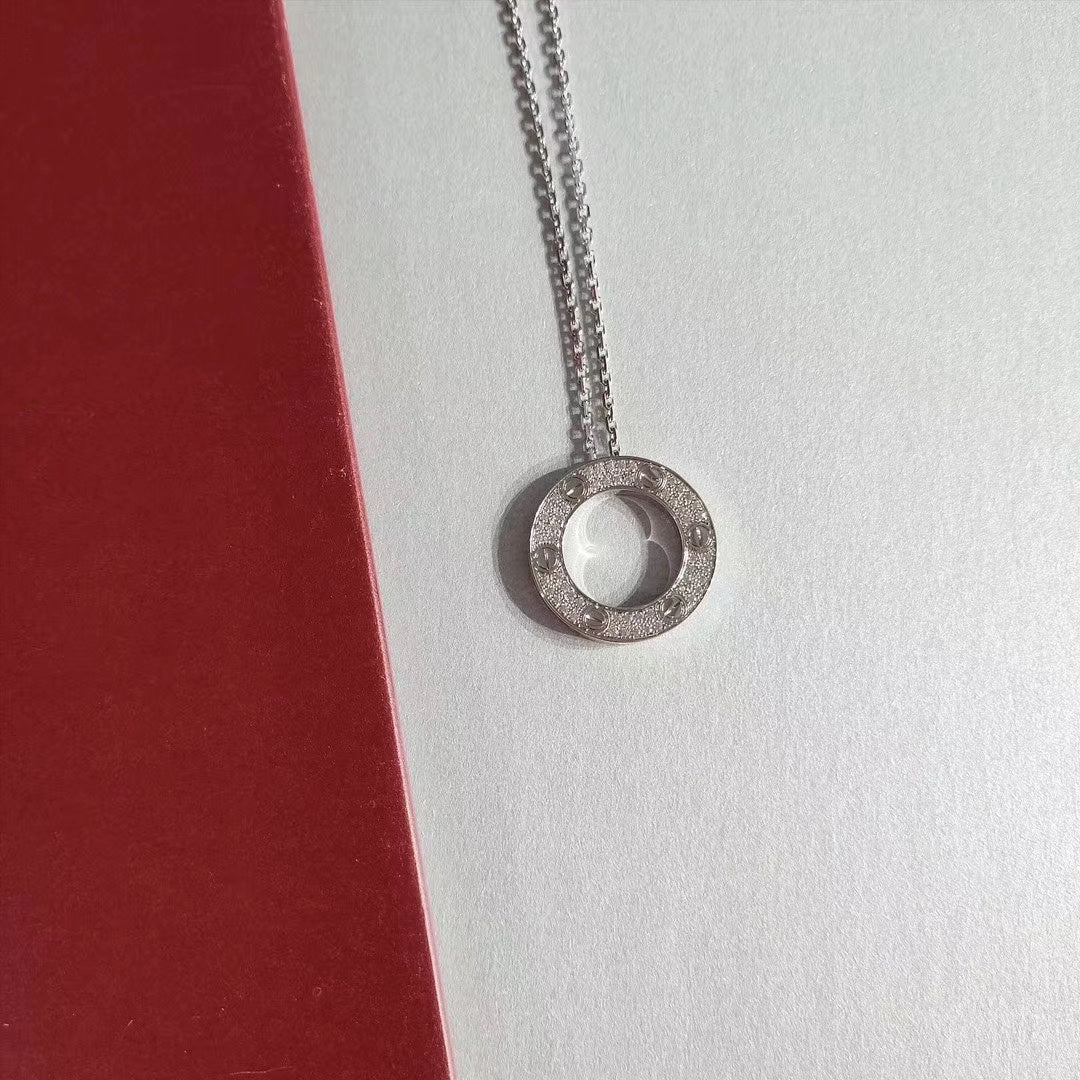 [Violet JW]LOVE NECKLACE ADJUSTABLE SILVER