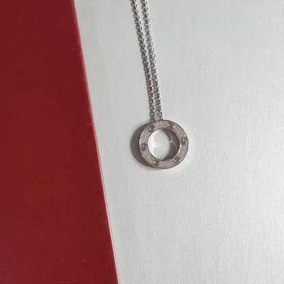 [Violet JW]LOVE NECKLACE ADJUSTABLE SILVER
