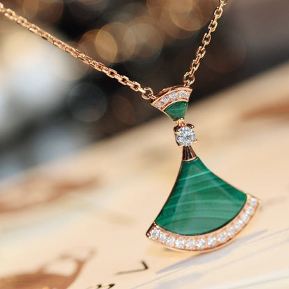 [Violet JW]DREAM NECKLACE MALACHITE DIAMOND