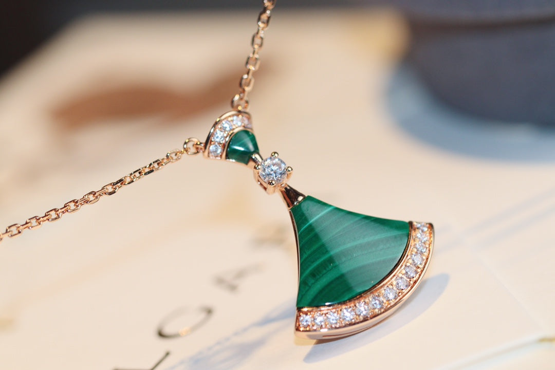 [Violet JW]DREAM NECKLACE MALACHITE DIAMOND